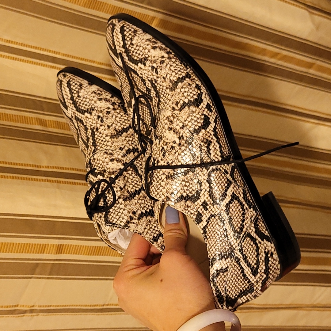 Cole Hann Modern Classic Snake Leather Oxfords
